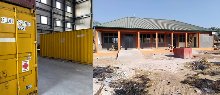 Containers herladen voor verscheping naar Ghana