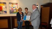 Uitreiking cheque aan Simone