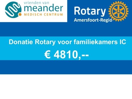 9 maart 2026: Cheque voor Vrienden van Meander t.b.v. herinrichting familiekamers IC