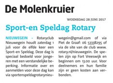 Sport- en Speldag 2017 Molenkruier 28 jun 2017