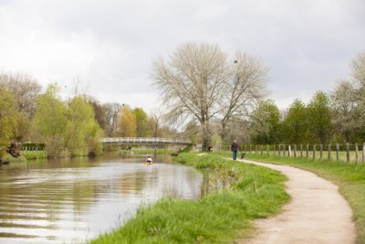 Kromme Rijn met wandelpad
