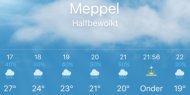 Meppel halfbewolkt