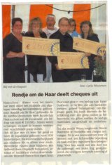 Artikel VAR Uitreiking Cheque 2010