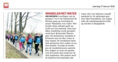 Wandelen voor Water 2016 Algemeen Dagblad 27 feb 2016