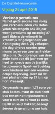 Geraniumactie 2015 Digitale Nieuwegeiner 24 apr 2015