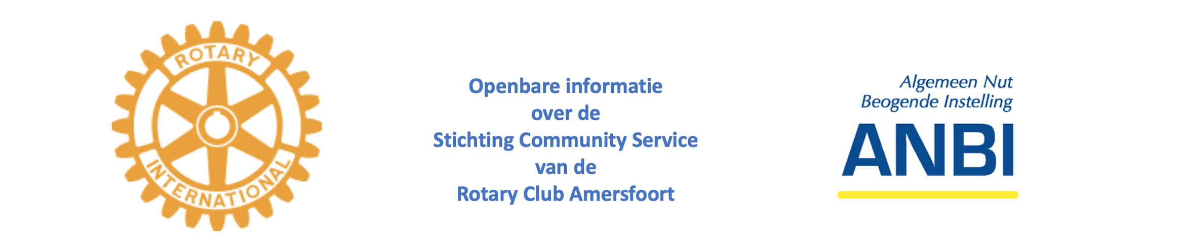 Openbare informatie over de Stichting Community Service van de Rotaryclub Amersfoort