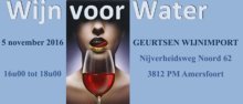 Opbrengst "Wijn voor Water"-actie najaar 2016