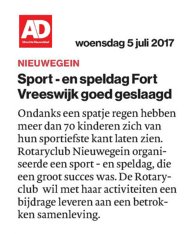 Sport- en Speldag 2017 zeer geslaagd Algemeen Dagblad 5 jul 2017