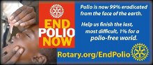 Rotary helpt Polio de Wereld uit