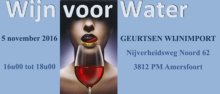 Uitnodiging - Wijn voor Water - 5 november 2016