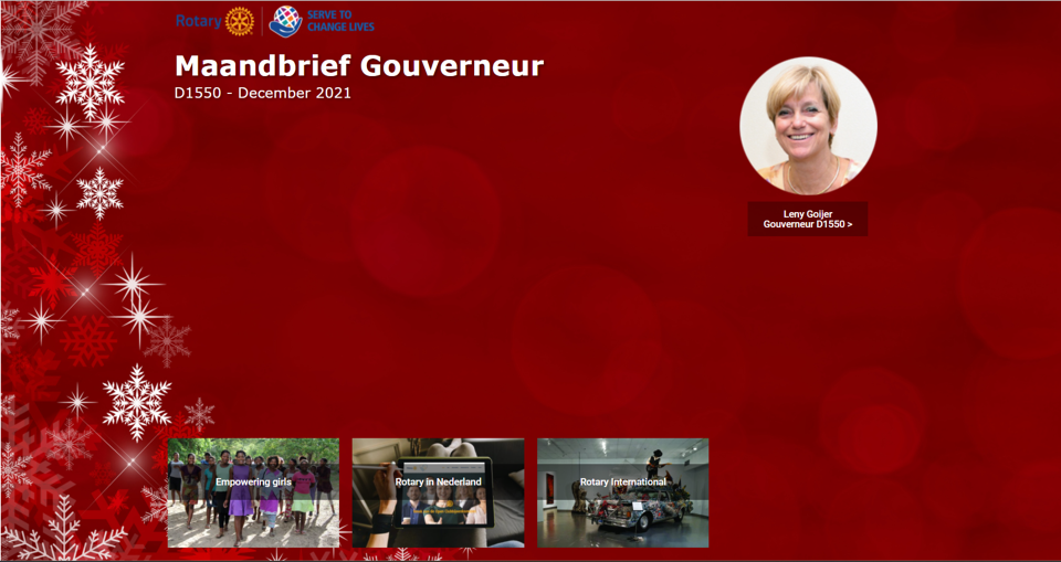 Maandbrief Gouverneur D1550 - December 2021