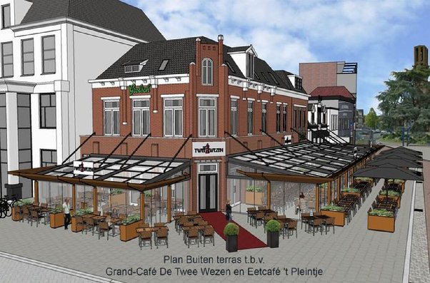 Zo ziet het nieuwe terras van De Twee Wezen in Hengelo er straks uit |  Hengelo | tubantia.nl
