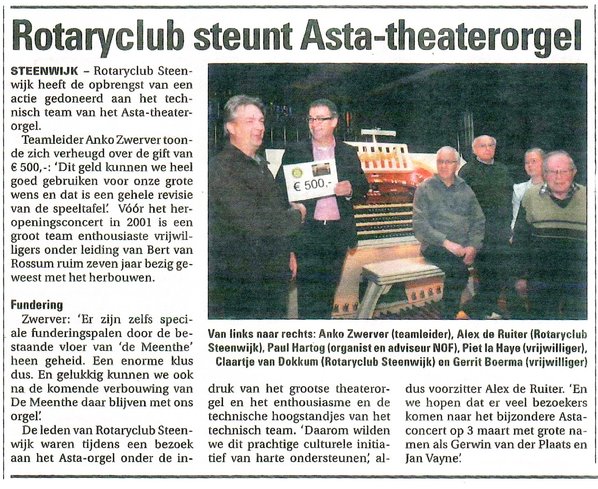 2012 01 Gift voor Astra orgel